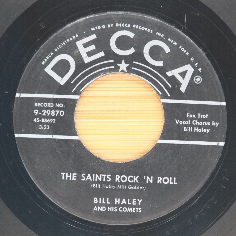 BILL HALEY & HIS COMETS - THE SAINTS ROCK 'N ROLL / R-O-C-K - ROCKABILLY 45